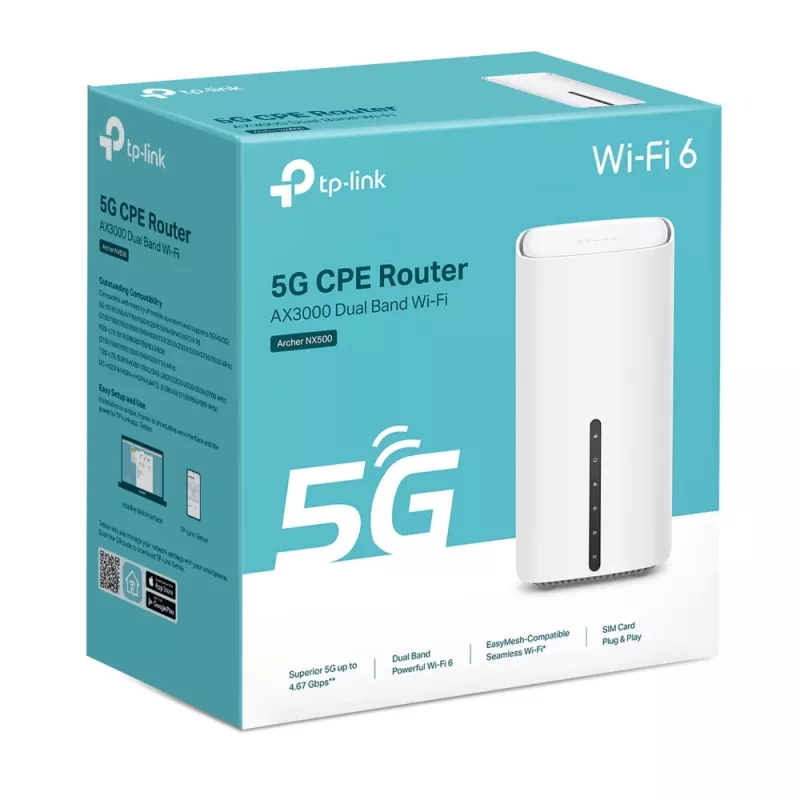Router Wi-Fi TP-Link Archer NX500 Gigabit Ethernet Doble banda (2,4 GHz / 5 GHz) 5G Blanco
