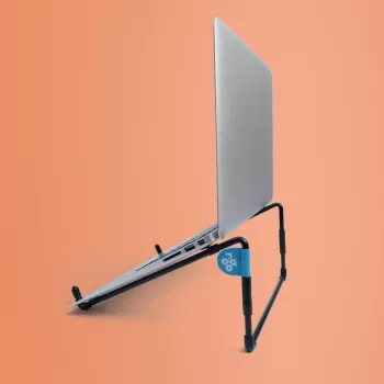 R-Go Tools Soporte para portátil R-Go Steel Travel, ergonómico y plegable, apto para portátiles de 10-22