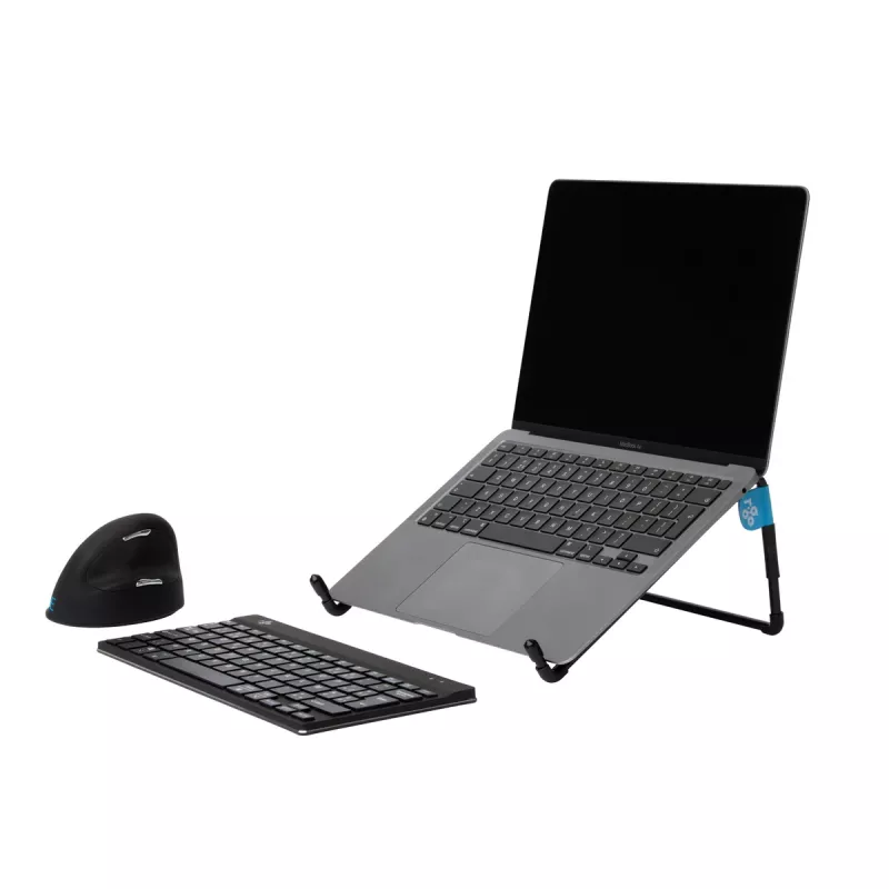 R-Go Tools Soporte para portátil R-Go Steel Travel, ergonómico y plegable, apto para portátiles de 10-22 inch, negro