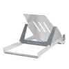 R-Go Tools Soporte para portátil R-Go Riser Basic, elevador de portátil plegable y ajustable, aluminio, plateado