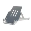 R-Go Tools Soporte para portátil R-Go Riser Basic, elevador de portátil plegable y ajustable, aluminio, plateado