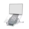 R-Go Tools Soporte para portátil R-Go Riser Basic, elevador de portátil plegable y ajustable, aluminio, plateado