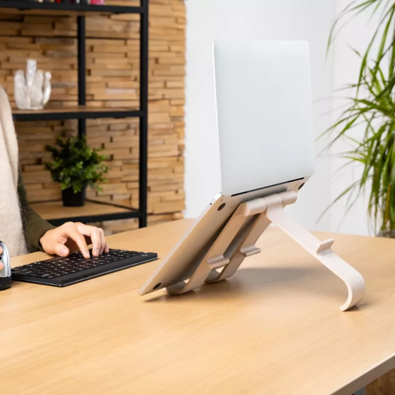 R-Go Tools Soporte para portátil y tablet R-Go Treepod, ergonómico y modular, ajustable, de base biológica