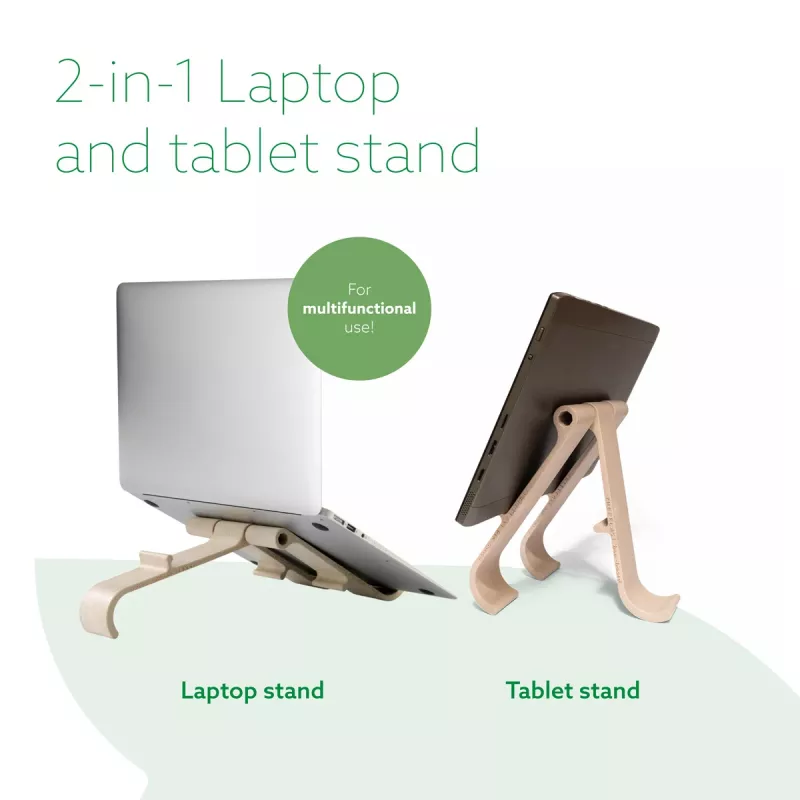 R-Go Tools Soporte para portátil y tablet R-Go Treepod, ergonómico y modular, ajustable, de base biológica