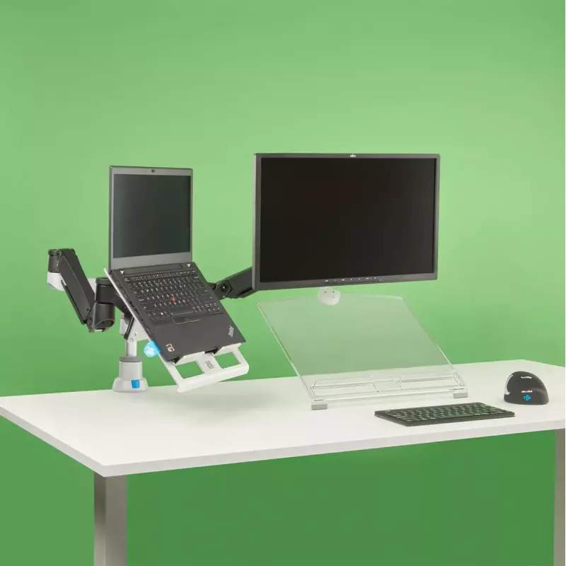 R-Go Tools Soporte para portátil R-Go Morelia, módulo para brazo de monitor Caparo y Zepher