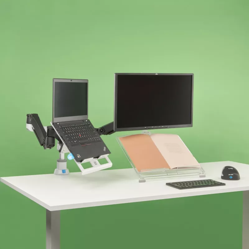R-Go Tools R-Go Morelia Sujeta documentos, módulo con brazo de monitor Caparo y Zepher