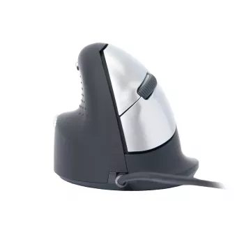 R-Go Tools Ratón ergonómico R-Go HE Break con software de pausas, grande (tamaño de mano ≥ 185 mm), para zurdos, con cable, negro