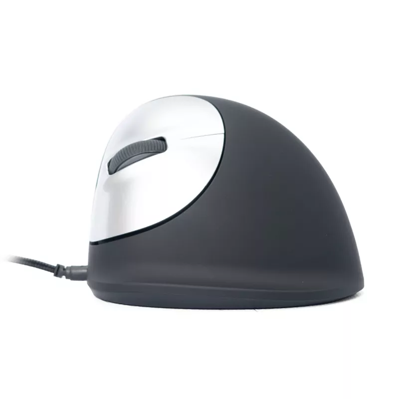 R-Go Tools Ratón ergonómico R-Go HE Break con software de pausas, grande (tamaño de mano ≥ 185 mm), para zurdos, con cable, negro