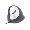 R-Go Tools Ratón ergonómico R-Go HE Break con software de pausas, grande (tamaño de mano ≥ 185 mm), para zurdos, con cable, negro