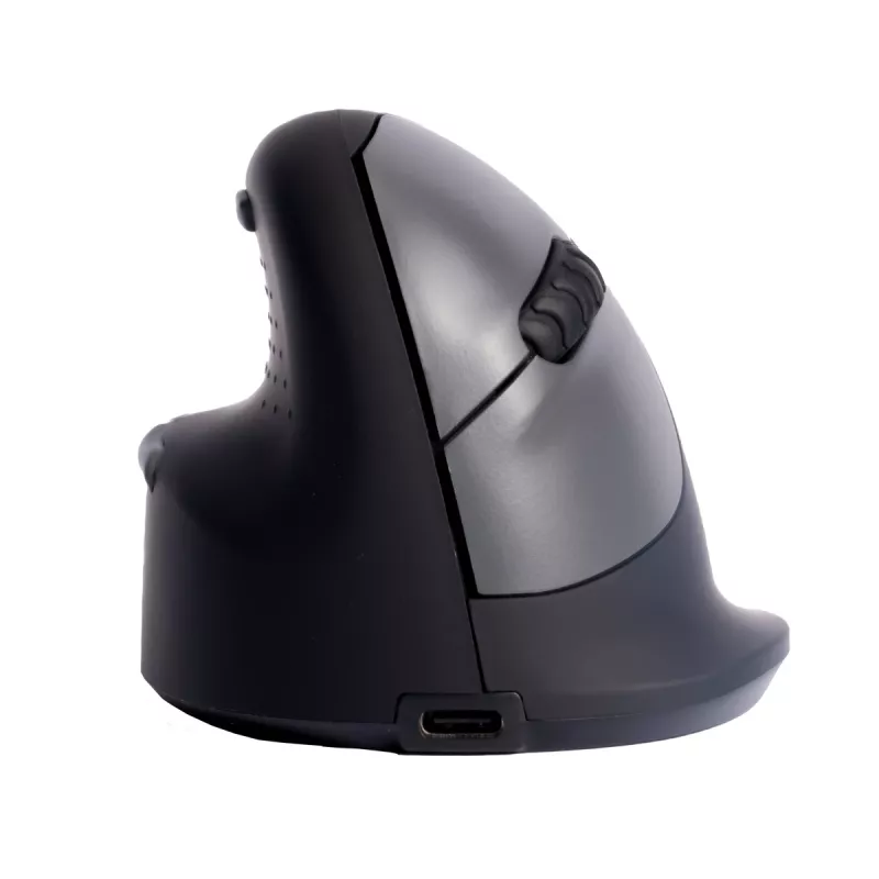 R-Go Tools Ratón ergonómico R-Go HE Break con software de pausas, mediano (tamaño de mano 165-185 mm), para zurdos, Bluetooth, negro