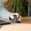 R-Go Tools Ratón ergonómico R-Go HE Break con software de pausas, mediano (tamaño de mano 165-185 mm), para zurdos, Bluetooth, negro