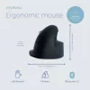 R-Go Tools Ratón ergonómico R-Go HE Break con software de pausas, mediano (tamaño de mano 165-185 mm), para zurdos, Bluetooth, negro