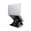 R-Go Tools Soporte para portátil R-Go Riser Document, soporte ergonómico, plegable y ajustable con sujeta documentos, negro