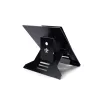 R-Go Tools Soporte para portátil R-Go Riser Document, soporte ergonómico, plegable y ajustable con sujeta documentos, negro