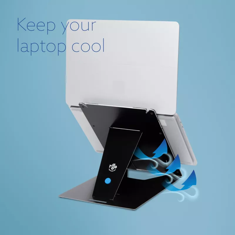 R-Go Tools Soporte para tablet y portátil R-Go Riser Duo, apto para pantallas de 10–22