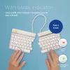 R-Go Tools Split Break RGOSBUKWLWH teclado inalámbrico, distribución UK, blanco