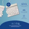 R-Go Tools Split Break RGOSBUKWLWH teclado inalámbrico, distribución UK, blanco
