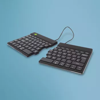 R-Go Tools Teclado ergonómico R-Go Split Break con software de pausas, teclado ergonómico dividido, QWERTY (UK), Bluetooth, Negro