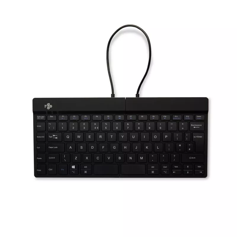 R-Go Tools Compact Break RGOSBUKWLBL teclado inalámbrico, distribución UK, negro