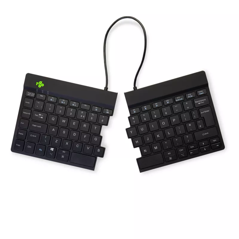 R-Go Tools Compact Break RGOSBUKWLBL teclado inalámbrico, distribución UK, negro