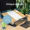 R-Go Tools Soporte de documentos R-Go Read2Write, apto para leer y escribir, ergonómico, con reposamuñecas de espuma suave, madera de roble