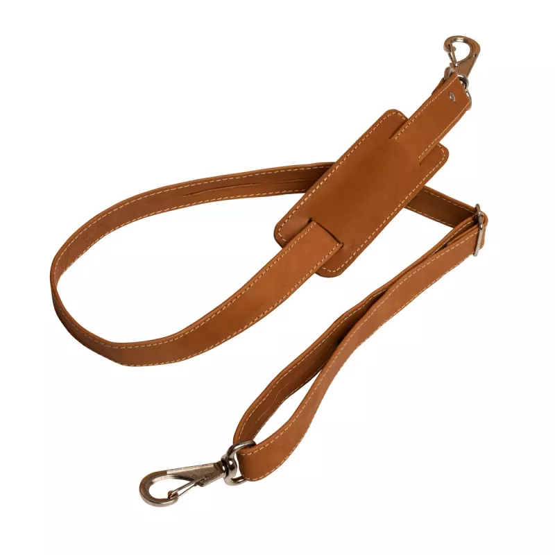 R-Go Tools Funda para portátil R-Go Viva, piel flor entera, con soporte para portátil integrado, correa de hombro, 39,6 cm (15,6 inch), marrón