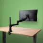 R-Go Tools Brazo para monitor R-Go Caparo Single, totalmente ajustable con muelle de gas, capacidad de carga 3-9 kg, 100% circular, negro