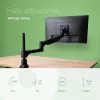 R-Go Tools Brazo para monitor R-Go Caparo Single, totalmente ajustable con muelle de gas, capacidad de carga 3-9 kg, 100% circular, negro