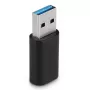 Lindy Adaptador USB 3.2 Type-A a C, USB 3.2 Type-A, USB 3.2 Type-C, Negro