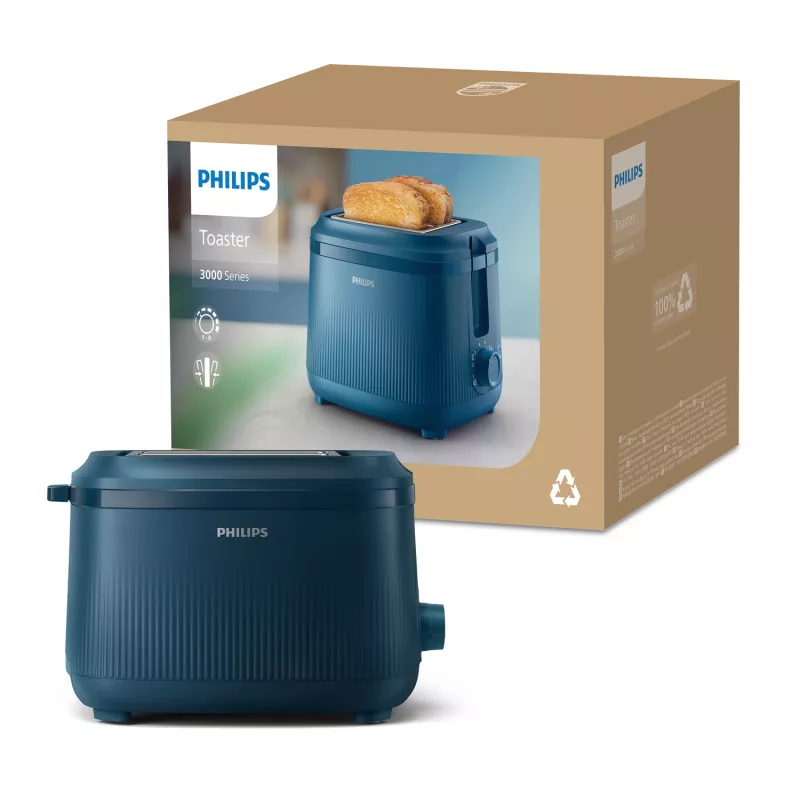 Philips 3000 series HD2511/70 Tostadora 8 2 rebanadas 830 W Azul
