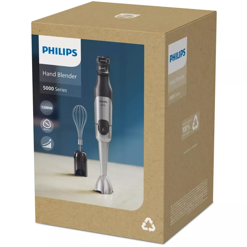 Philips 5000 series HR2682/00 Batidora de mano 1200 W Negro, Acero inoxidable