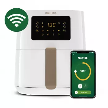 Philips Serie 5000 HD9255/30 Freidora de aire individual 4,1 l de pie 1400 W dorado, blanco