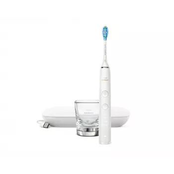 Cepillo de dientes eléctrico sónico Philips DiamondClean 9000 HX9911 — cepillo vibratorio, de Li-Ion recargable, 3 modos, blanco