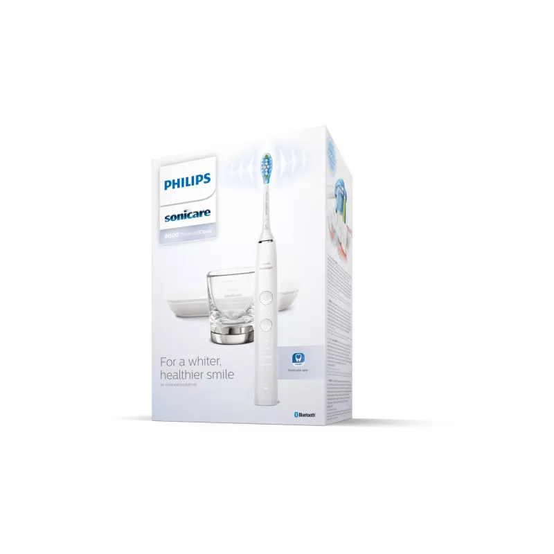 Cepillo de dientes eléctrico sónico Philips DiamondClean 9000 HX9911 — cepillo vibratorio, de Li-Ion recargable, 3 modos, blanco
