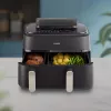 Freidora de aire Philips Serie 5000 NA551/00 — capacidad 9 l, 2300 W, control táctil, pantalla LED, negro/plata