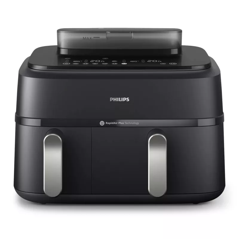 Freidora de aire Philips Serie 5000 NA551/00 — capacidad 9 l, 2300 W, control táctil, pantalla LED, negro/plata