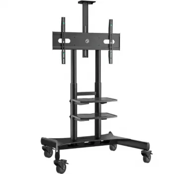 Soporte de suelo para TV ONKRON TS1881-B para pantallas de 50–86 pulgadas, capacidad de carga 105,9 kg, VESA 200x200–800x500, altura 1350–1650 mm, negro