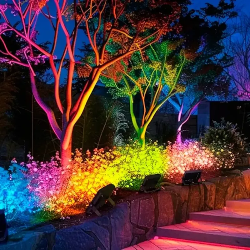 Foco LED exterior OLLO VS121C-50W-RGB — 50 W, 4750 lm, RGB