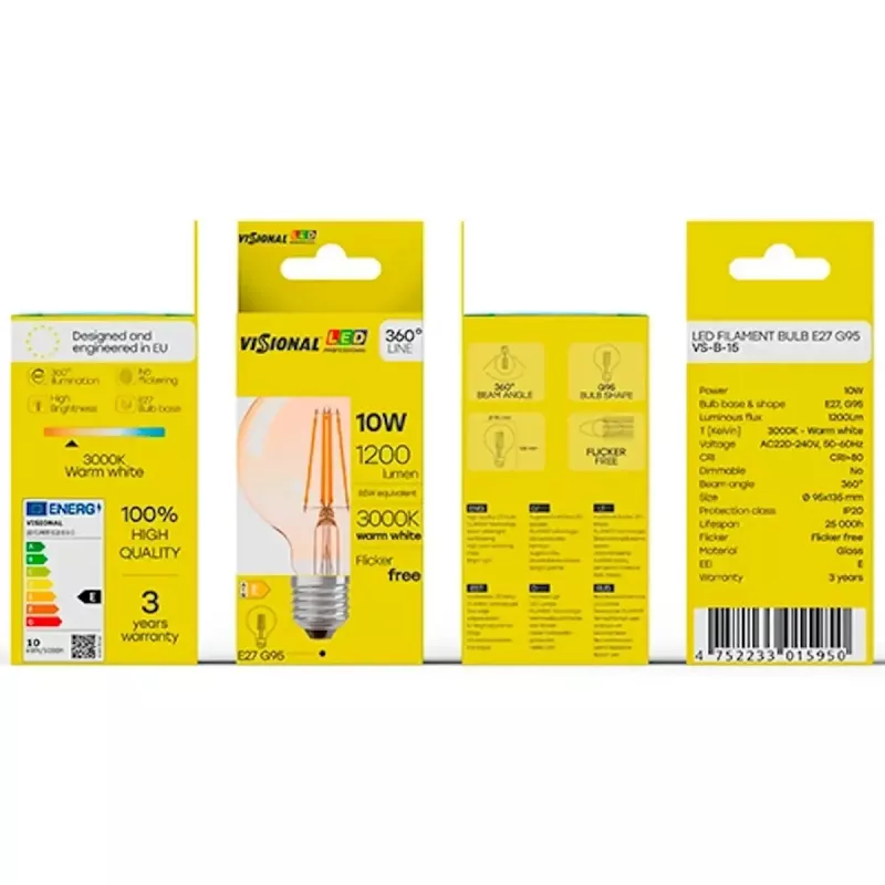 Lámpara LED VISIONAL VS-B-15 12W 1200 lm 3000K
