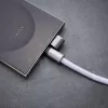 Cable-collar Intenso USB-C para móvil 60W carga rápida, longitud ajustable 1,65 m, nailon, morado