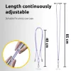 Cable-collar Intenso USB-C para móvil 60W carga rápida, longitud ajustable 1,65 m, nailon, morado