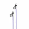 Cable-collar Intenso USB-C para móvil 60W carga rápida, longitud ajustable 1,65 m, nailon, morado