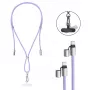 Cable-collar Intenso USB-C para móvil 60W carga rápida, longitud ajustable 1,65 m, nailon, morado