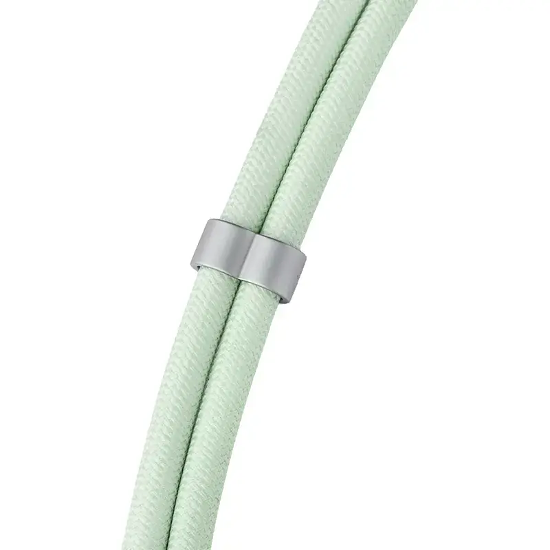 Cable-collar Intenso USB-C para móvil 60W carga rápida, longitud ajustable 1,65 m, nailon, verde
