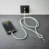 Cable-collar Intenso USB-C para móvil 60W carga rápida, longitud ajustable 1,65 m, nailon, verde