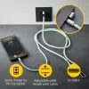 Cable-collar Intenso USB-C para móvil 60W carga rápida, longitud ajustable 1,65 m, nailon, verde