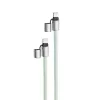 Cable-collar Intenso USB-C para móvil 60W carga rápida, longitud ajustable 1,65 m, nailon, verde