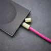 Cable-collar Intenso USB-C para móvil 60 W carga rápida, longitud ajustable 1,65 m, nailon, rosa neón