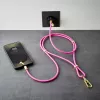 Cable-collar Intenso USB-C para móvil 60 W carga rápida, longitud ajustable 1,65 m, nailon, rosa neón