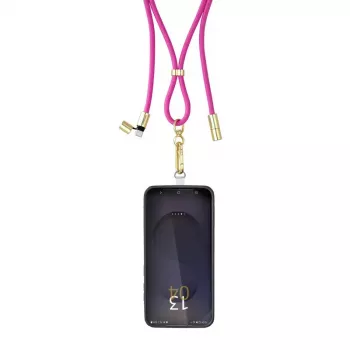 Cable-collar Intenso USB-C para móvil 60 W carga rápida, longitud ajustable 1,65 m, nailon, rosa neón